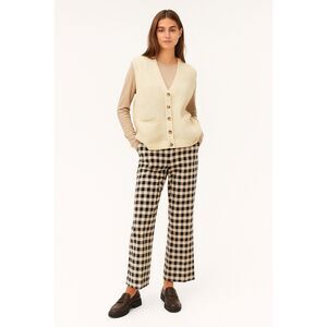 Vintage 90’s Silk Blend Oversized Cream Knit Vest